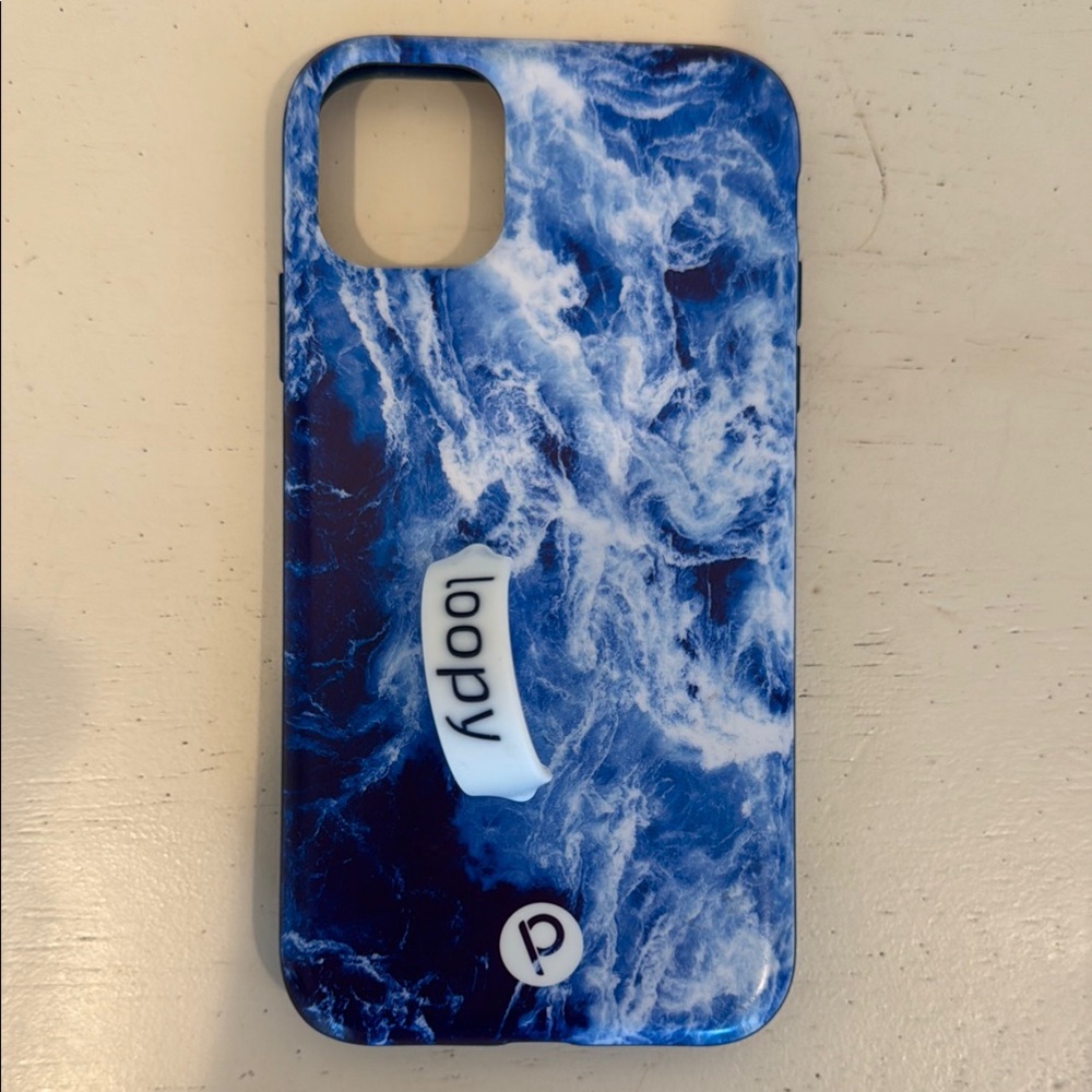 Loopy iPhone Case Blue & White Ocean Design Phone Case - 6.1” Phone iPhone XR